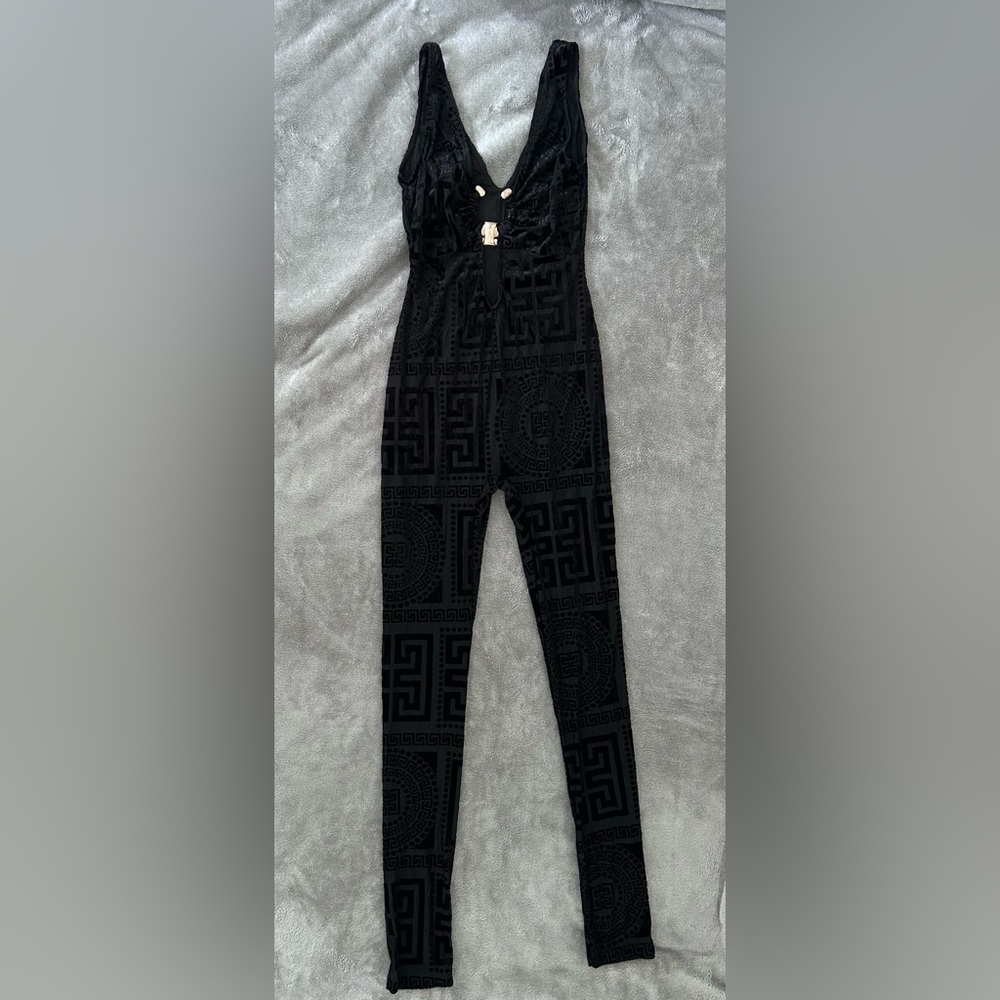 Black Patterned Joggers